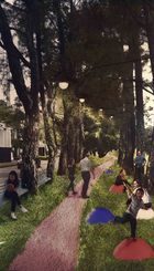 Espacio "Bosque de la ciudad" en el nuevo parque lineal la hispanidad